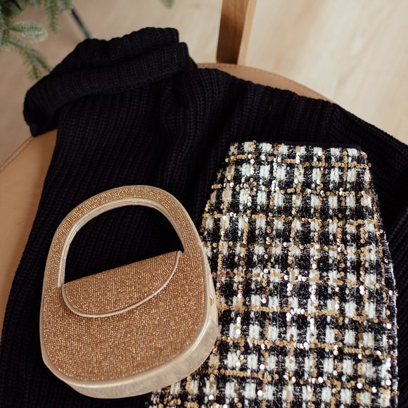 Mia Tweed Gingham and Sequin Mini Skirt - Picture 5 of 6